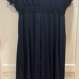 Express Deep Blue V-Neck Dress